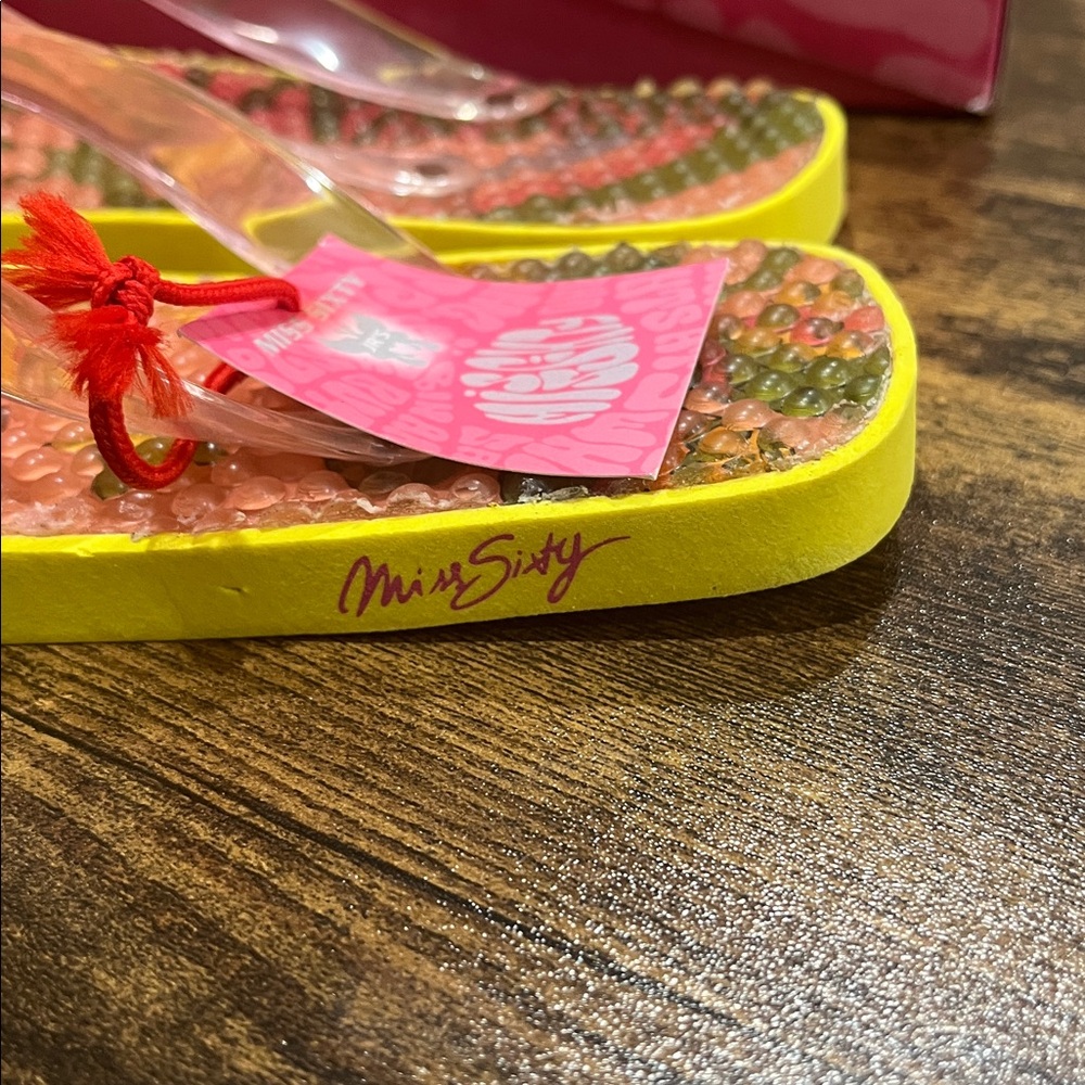 NWT Miss Sixty Girls Flip‑Flops – Size 1 - Picture 3 of 4